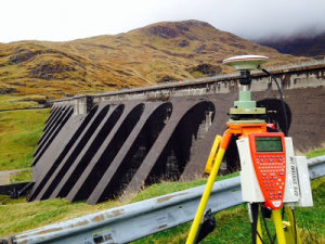 Topographic site works at Cruachan Dam